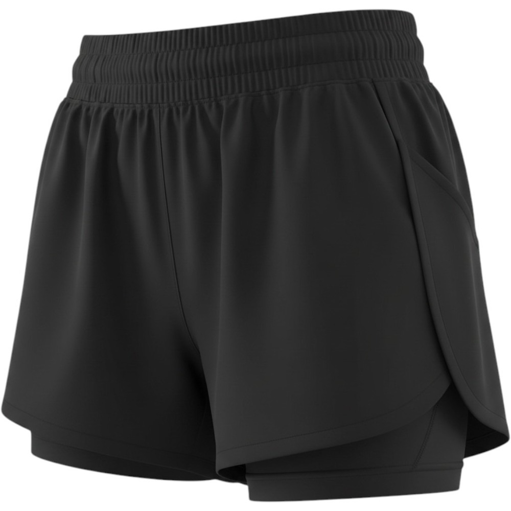 Calia Women Black Mid-Rise 2-in-1 Infinity Shorts Run Collection XS 5 Inseam - Picture 1 of 4